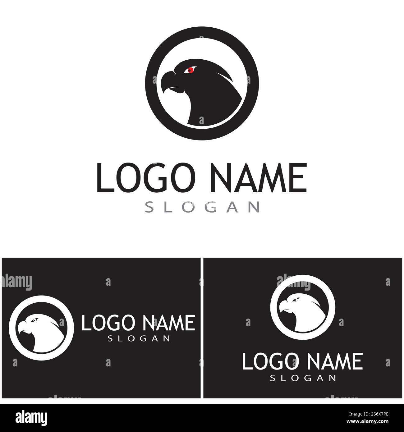 Falcon eagle birdWave Logo Template vector symbol Stock Vector