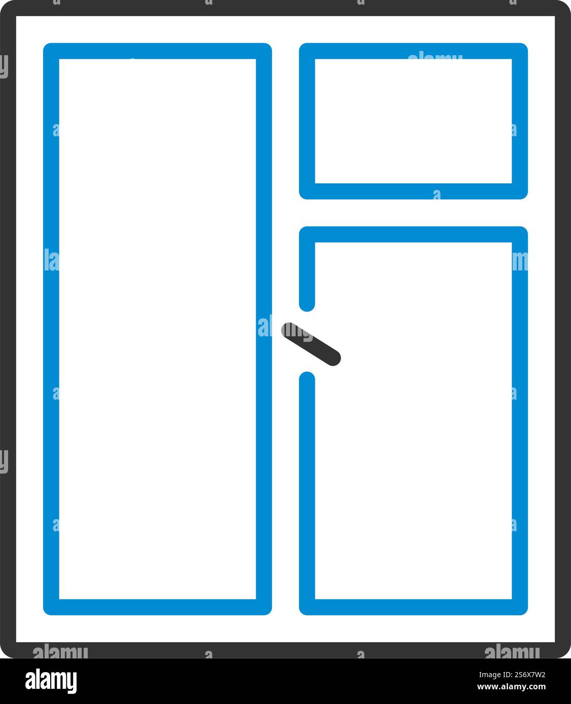 Icon Of Closed Window Frame. Editable Bold Outline With Color Fill ...