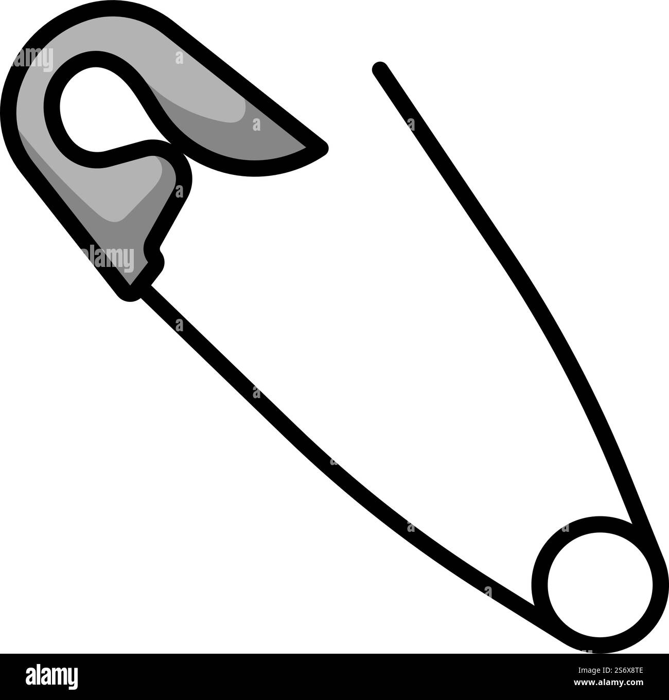 Tailor Safety Pin Icon. Editable Bold Outline With Color Fill Design ...