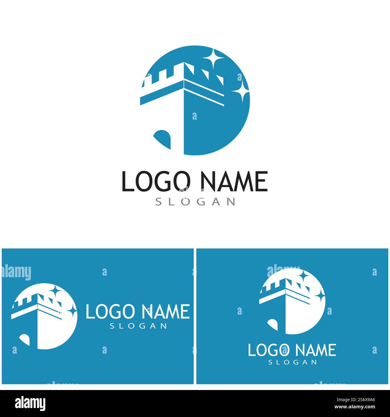 Castle Logo Template vector symbol icon design Stock Vector Image & Art ...