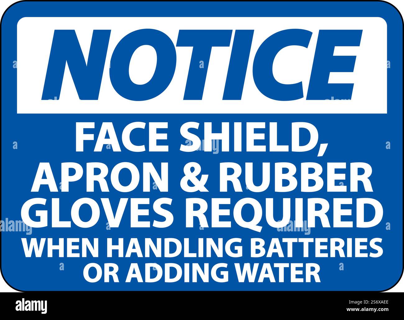 Large Battery Sign Notice When Handling Batteries Sign On White Background Stock Vector ...