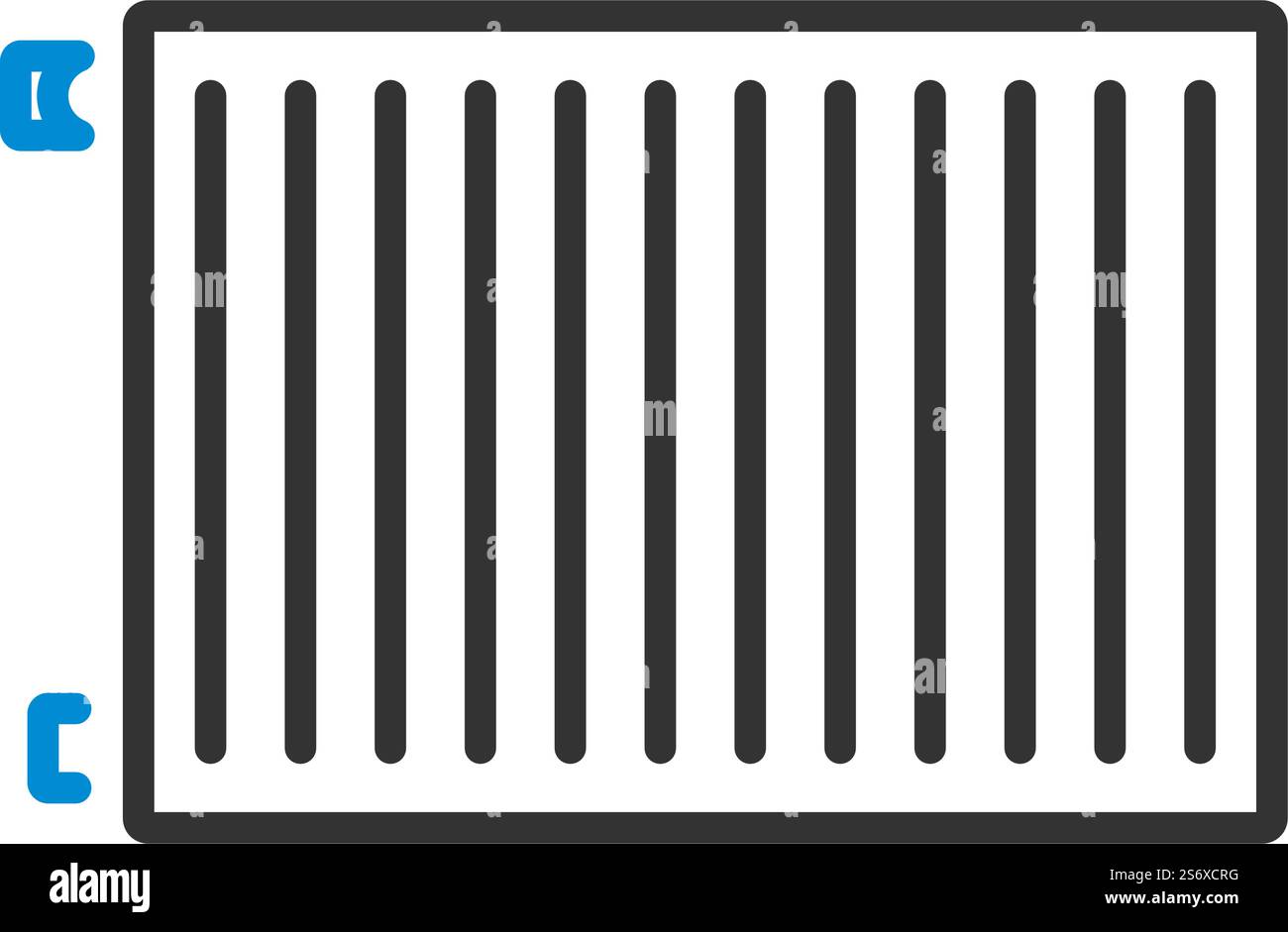 Icon Of Radiator. Editable Bold Outline With Color Fill Design. Vector ...