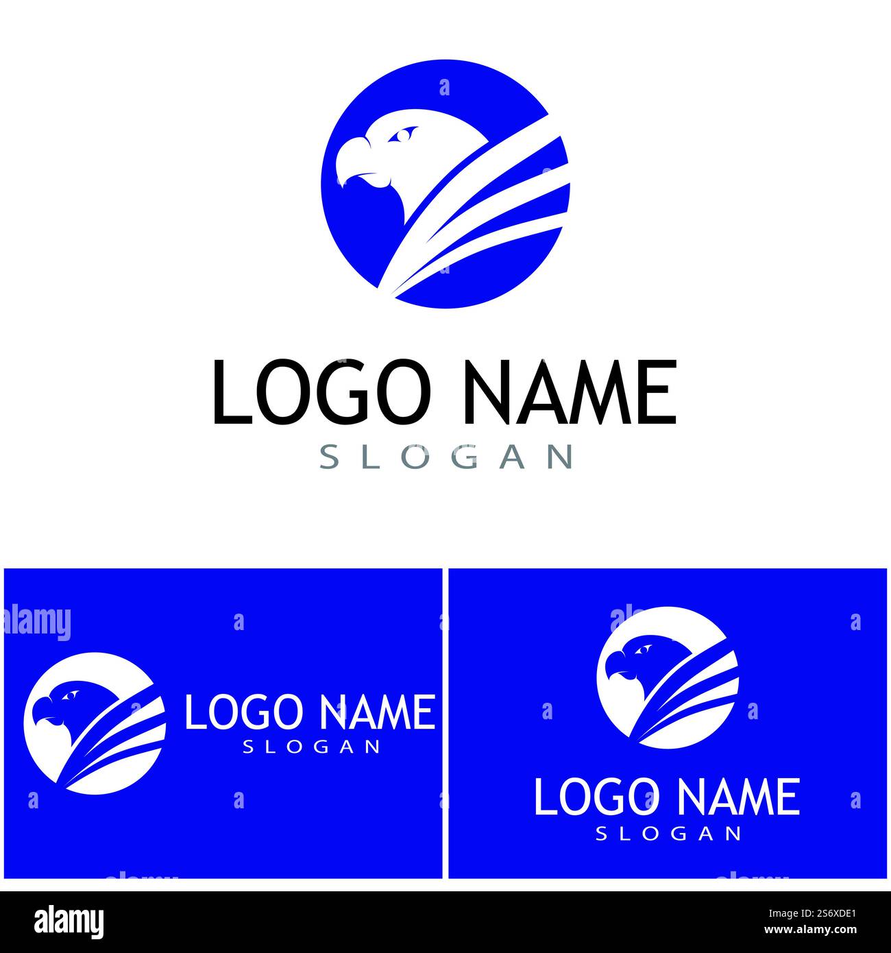 Falcon eagle birdWave Logo Template vector symbol Stock Vector
