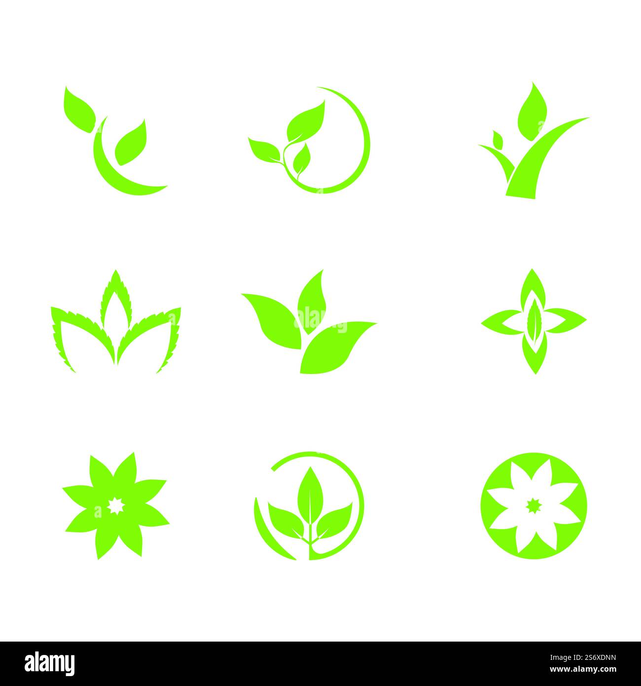 Logos of green Tree leaf ecology nature element vector Stock Vector ...
