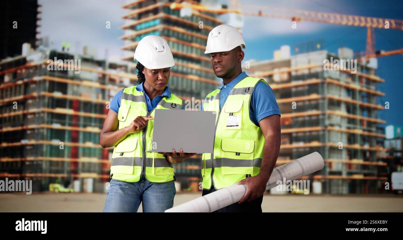OSHA Inspection Worker At Construction Site. Building Safety Stock ...
