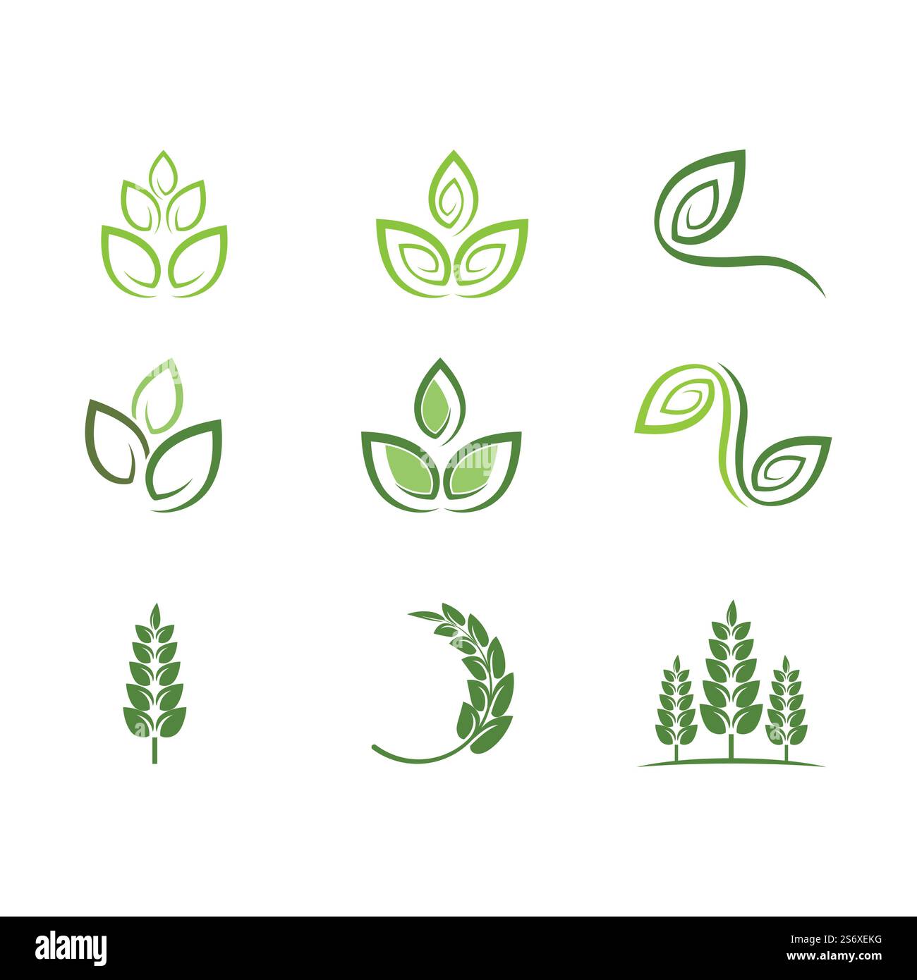 Logos of green Tree leaf ecology nature element vector Stock Vector ...