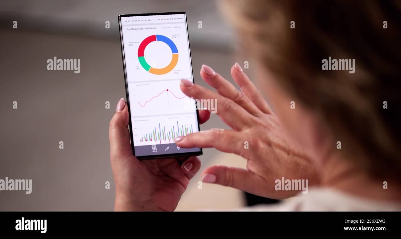 Business Data Analytics Dashboard And KPI Performance Stock Photo