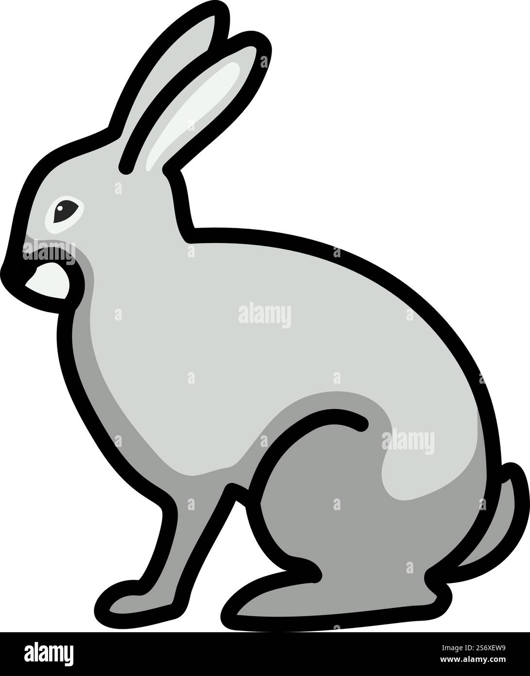 Easter Rabbit Icon. Editable Bold Outline With Color Fill Design ...