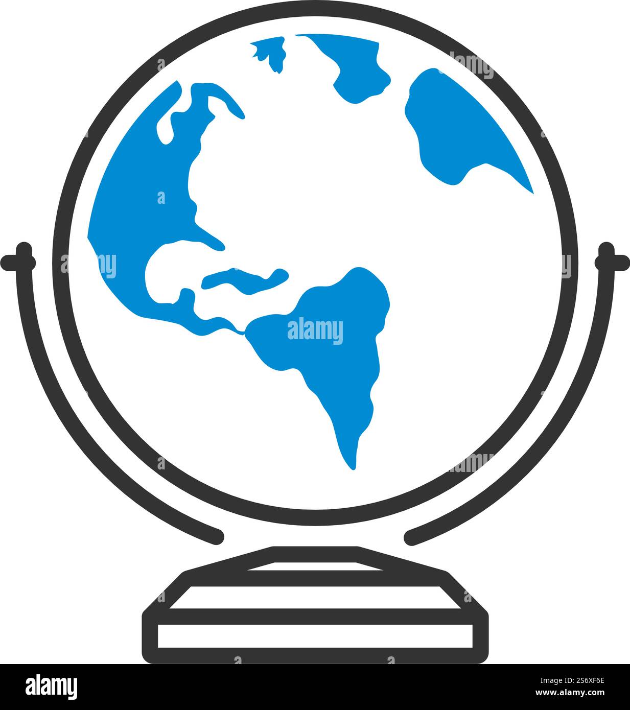 Globe Icon. Editable Bold Outline With Color Fill Design. Vector ...