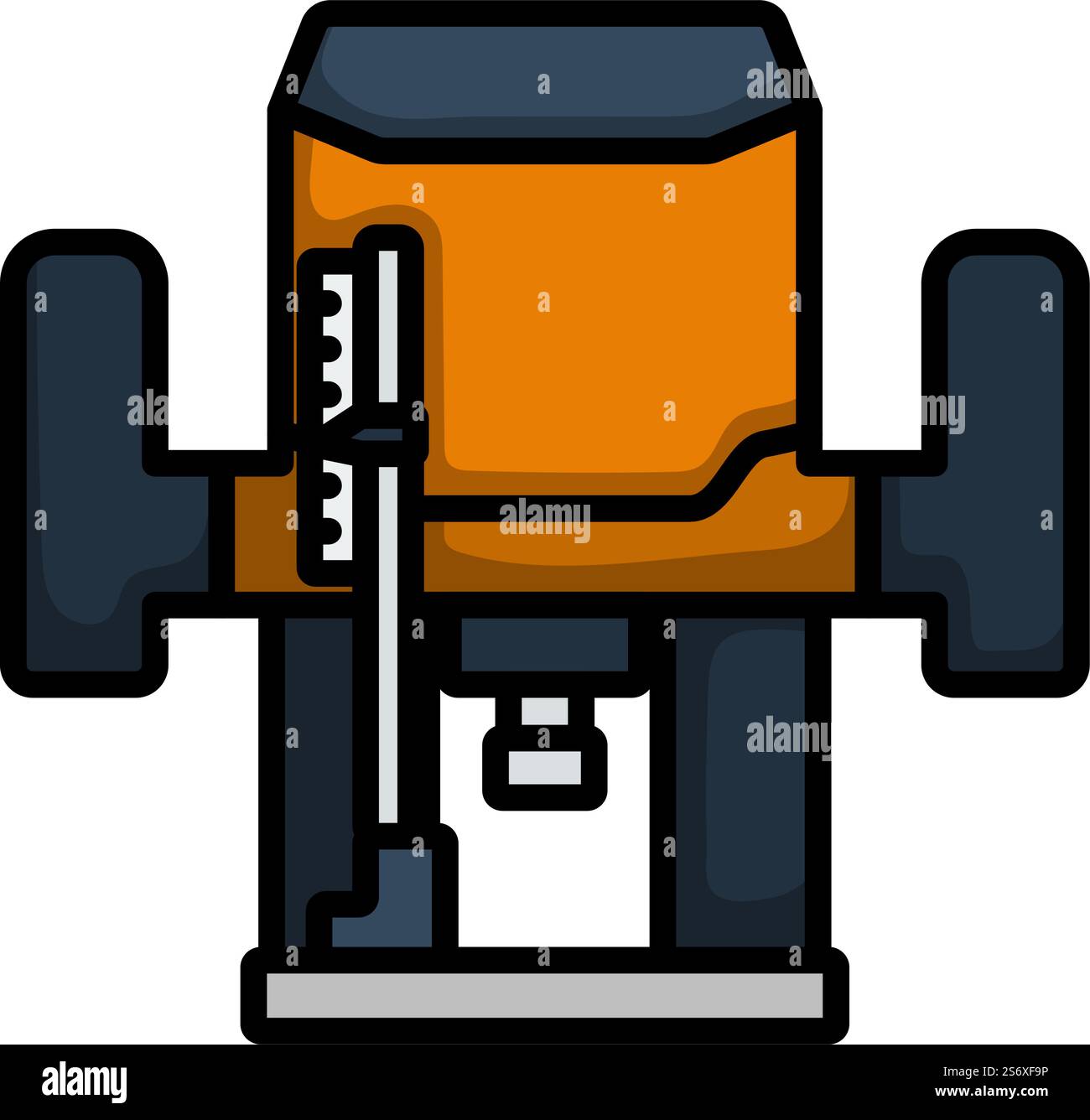 Icon Of Plunger Milling Cutter. Editable Bold Outline With Color Fill ...