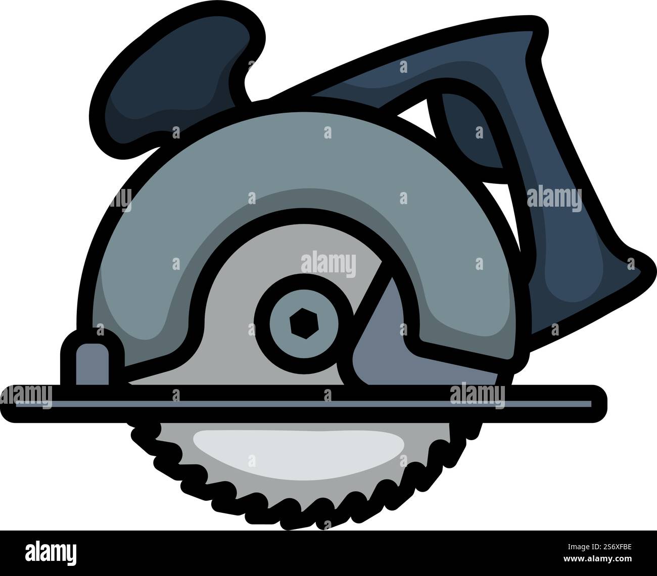 Circular Saw Icon. Editable Bold Outline With Color Fill Design. Vector ...