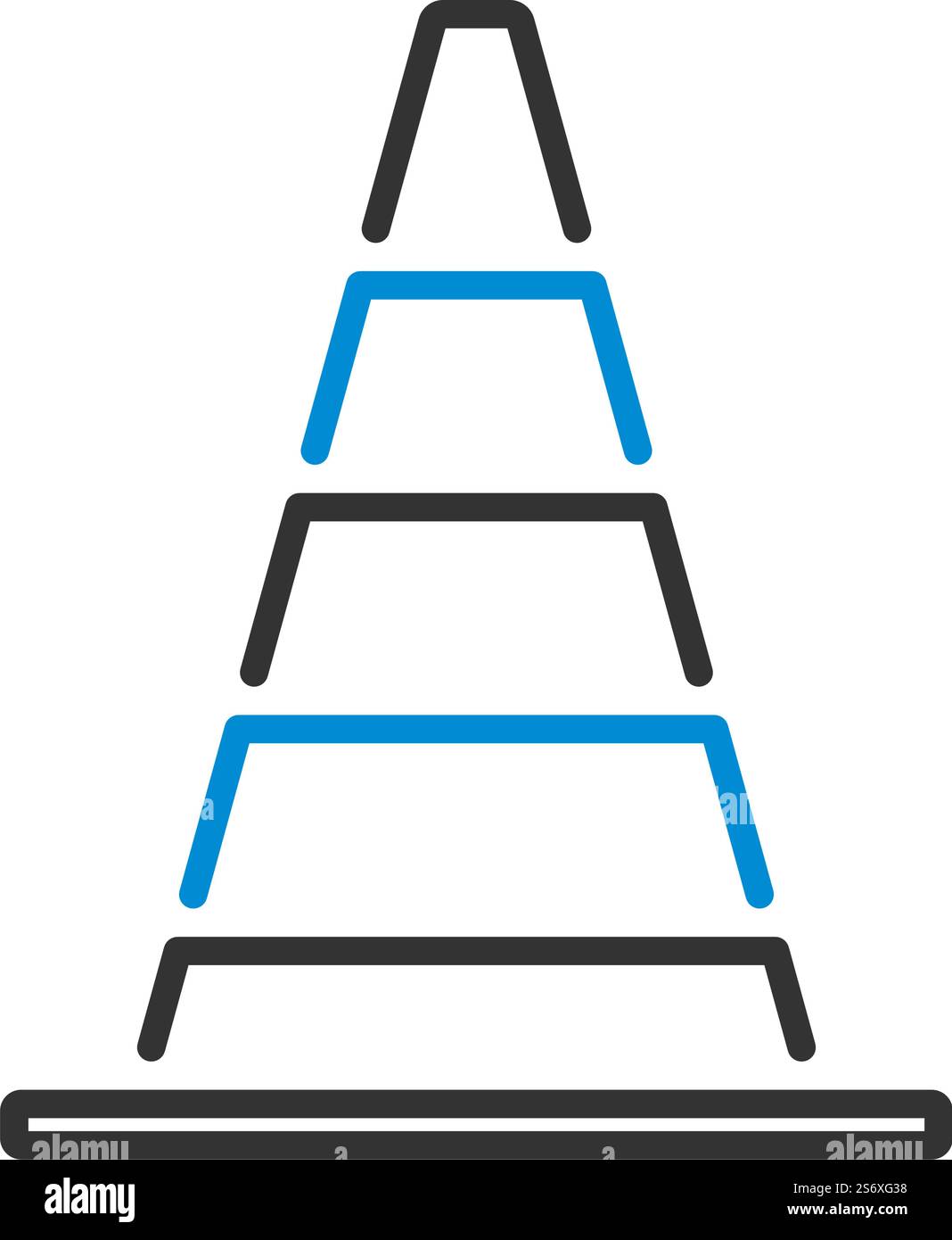 Icon Of Traffic Cone. Editable Bold Outline With Color Fill Design ...