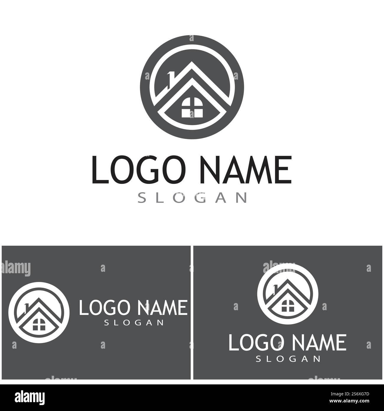 Property and Construction Logo design Stock Vector