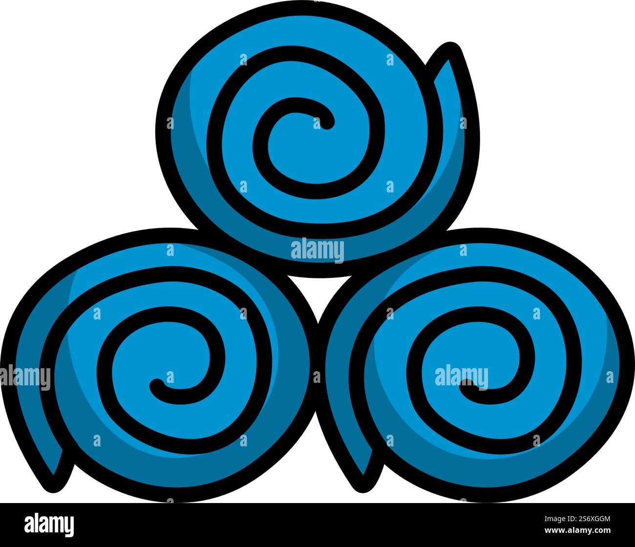 Towel Rolls Icon. Editable Bold Outline With Color Fill Design. Vector ...