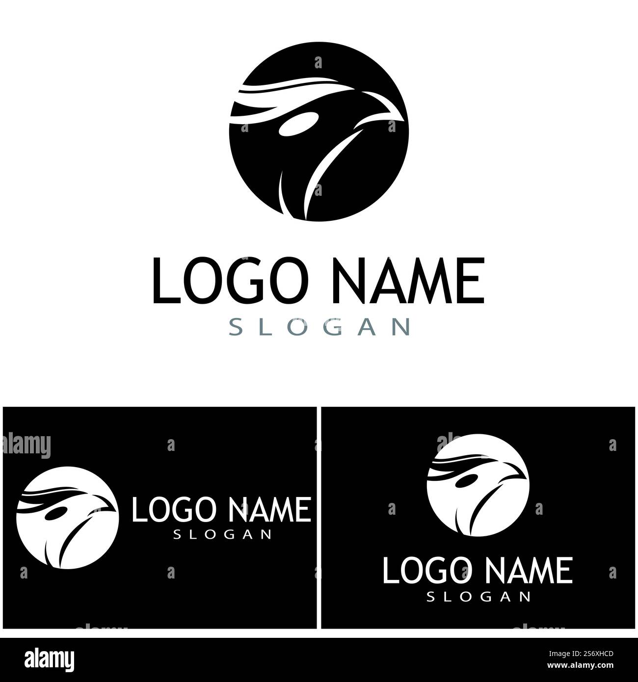 Falcon eagle birdWave Logo Template vector symbol Stock Vector