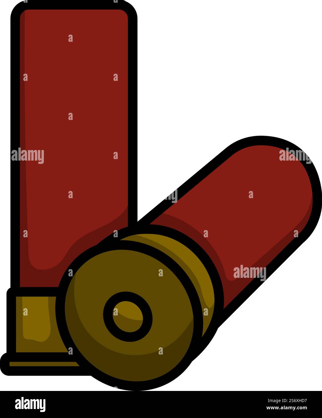 Hunt Gun Ammo Icon. Editable Bold Outline With Color Fill Design ...