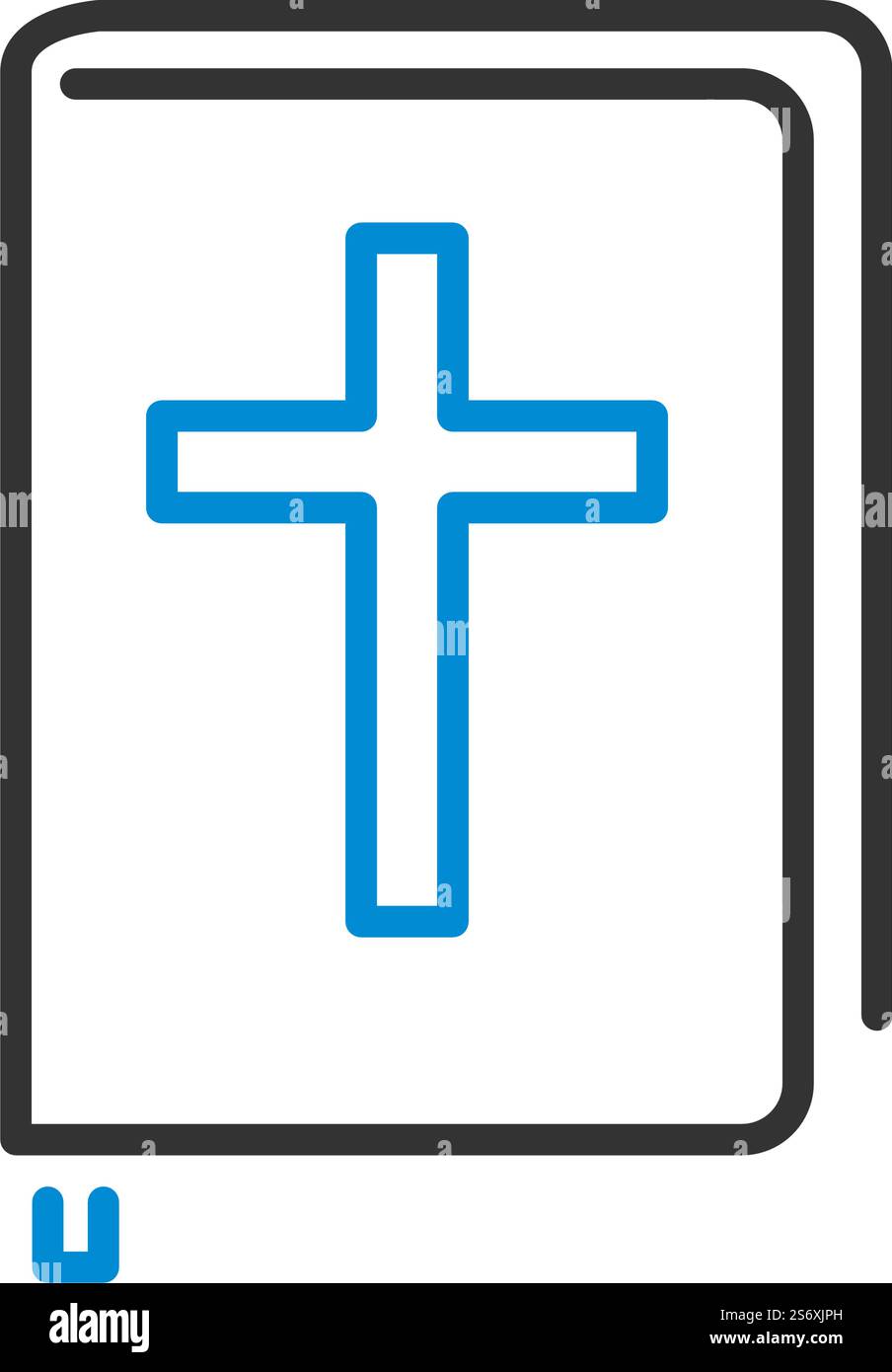 Holly Bible Icon. Editable Bold Outline With Color Fill Design. Vector Illustration. Stock Vector