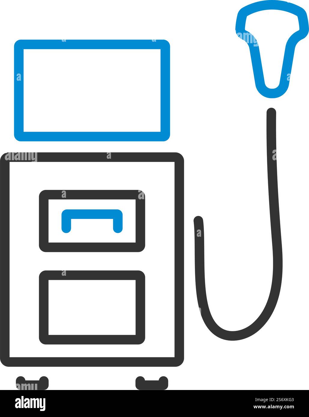 Ultrasound Diagnostic Machine Icon. Editable Bold Outline With Color ...