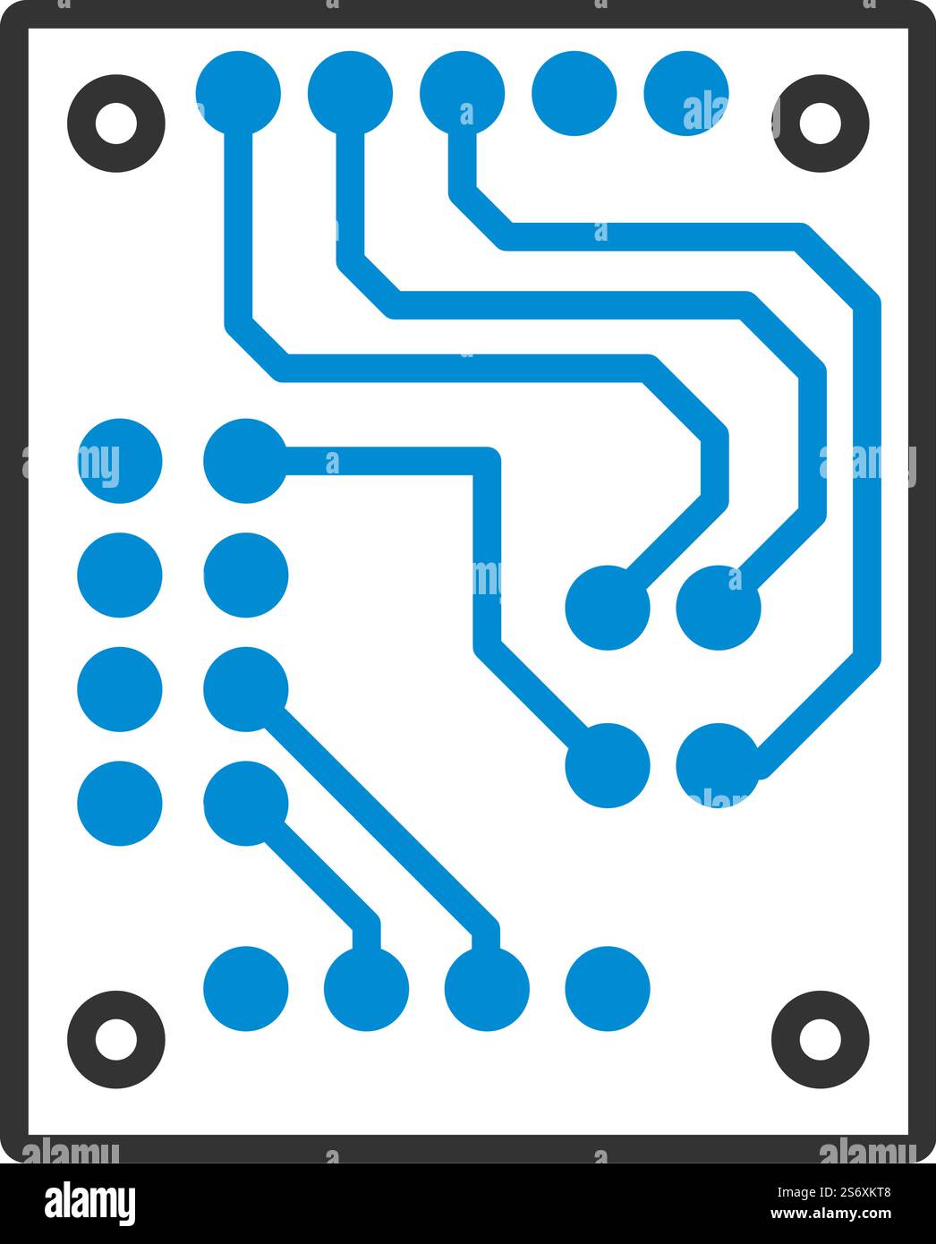 Circuit Icon. Editable Bold Outline With Color Fill Design. Vector ...