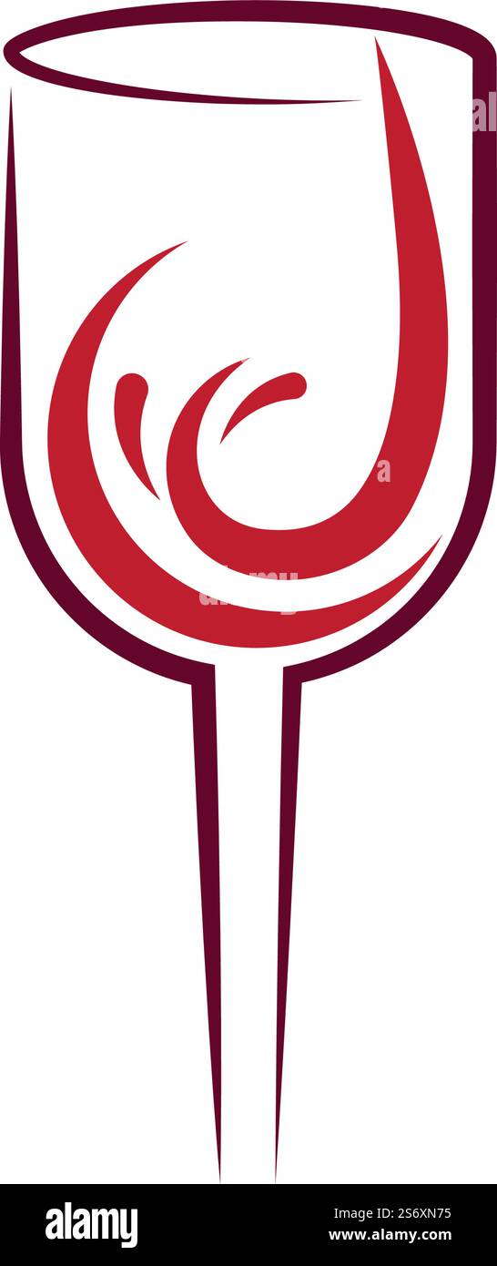 Wine Logo illustration flat design Template Stock Vector Image & Art ...
