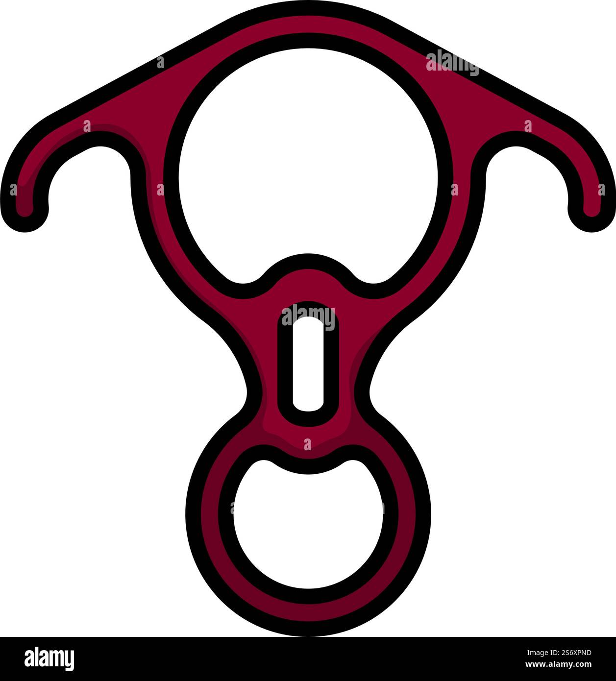 Alpinist Descender Icon. Editable Bold Outline With Color Fill Design ...
