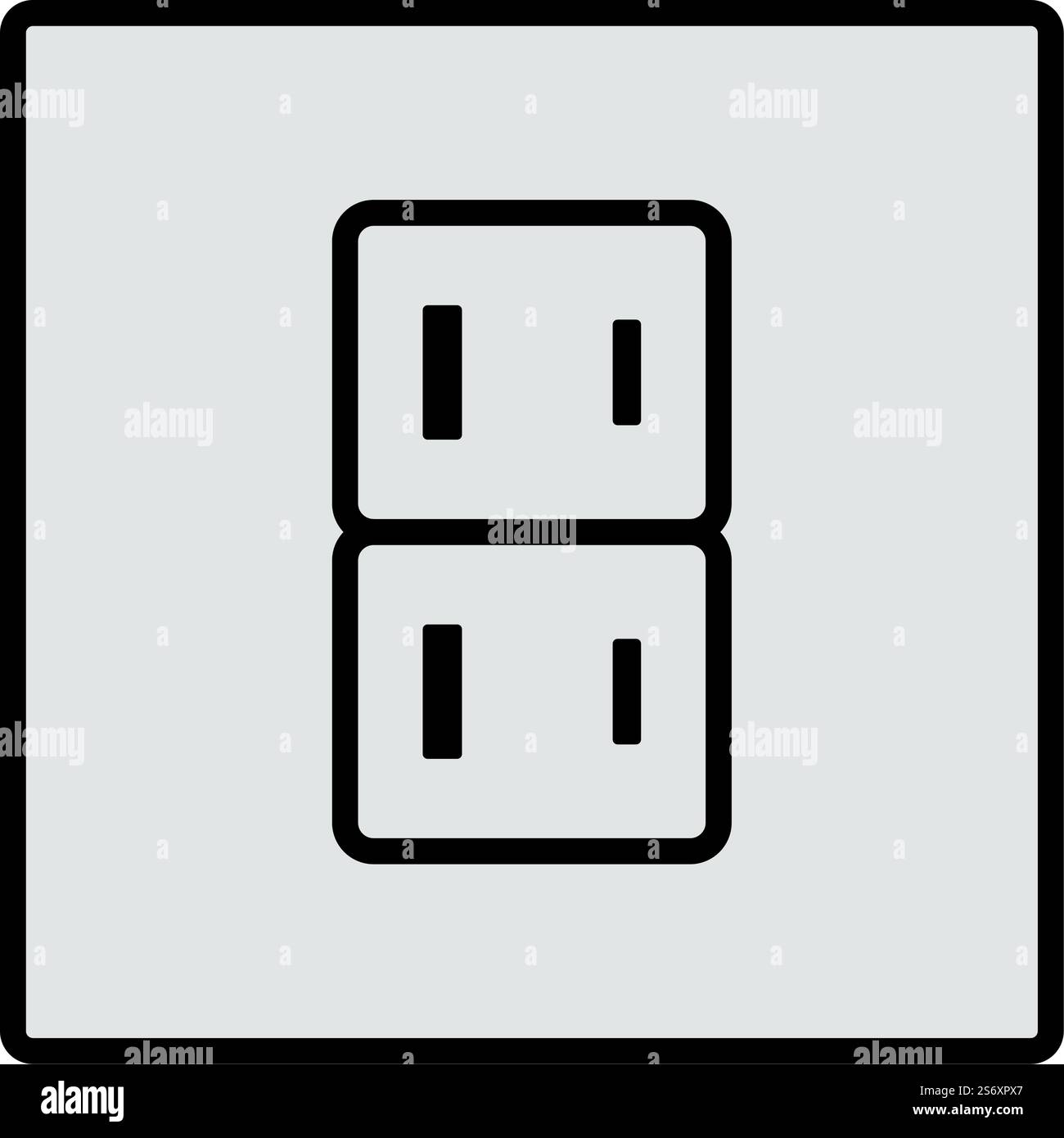 Japan Electrical Socket Icon. Editable Bold Outline With Color Fill ...