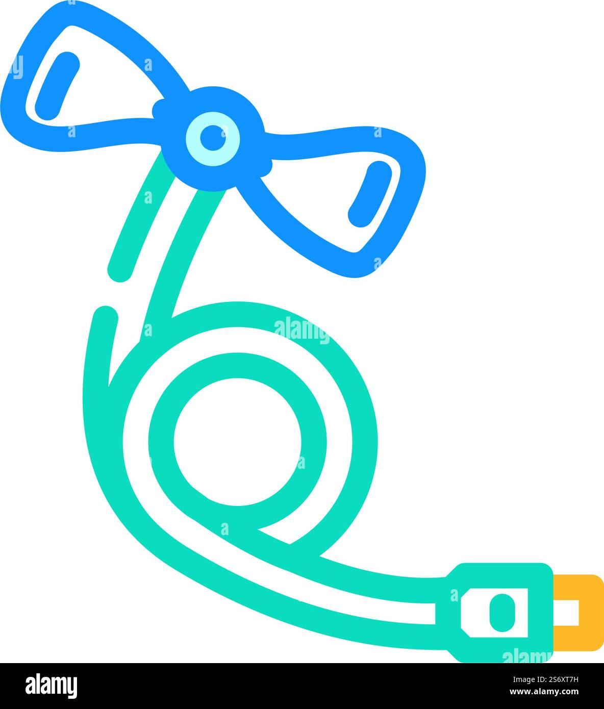usb fan color icon vector. usb fan sign. isolated symbol illustration ...