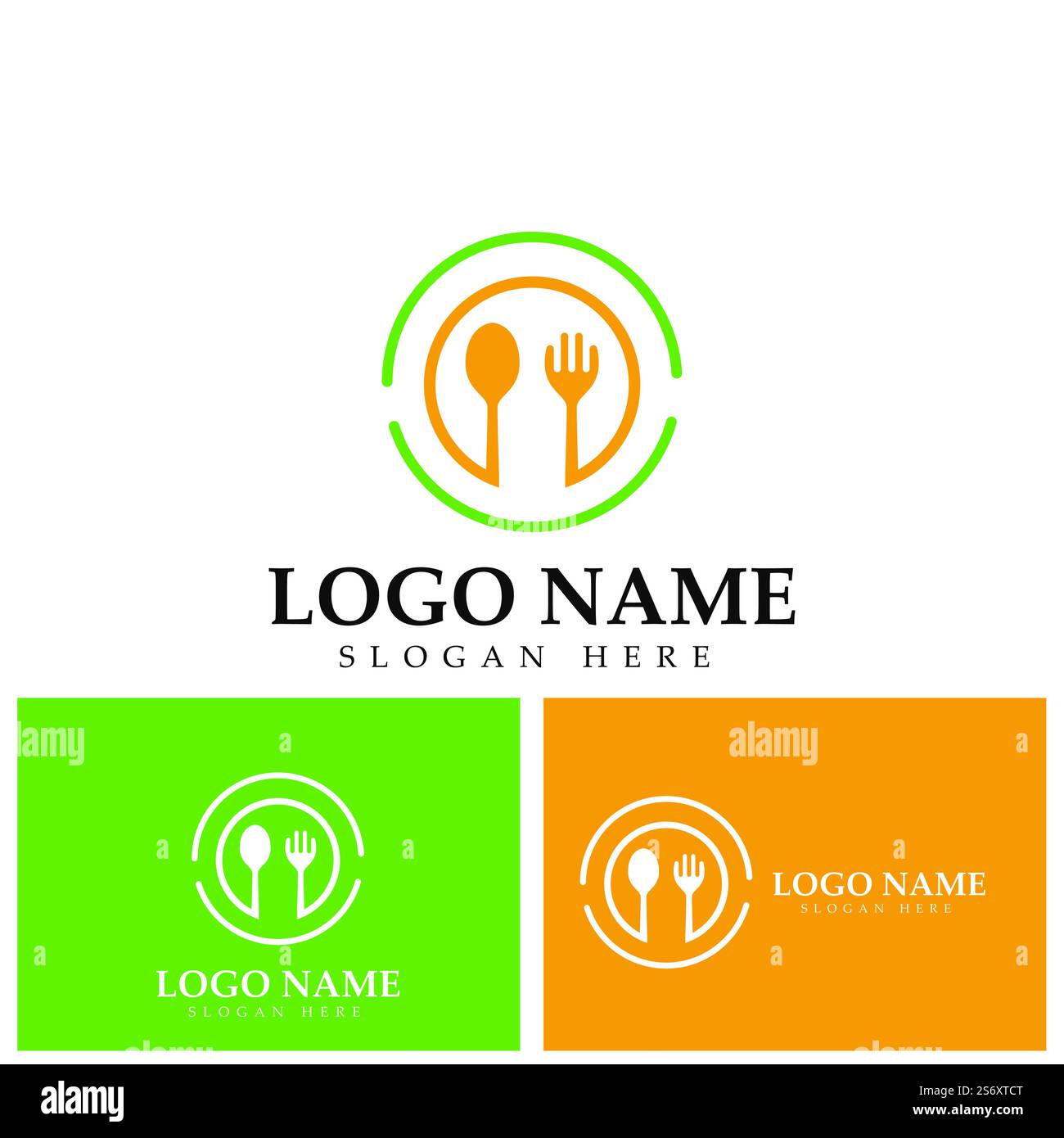 Food spoon and fork vector logo. Cooking logo. Restaurant logo template ...
