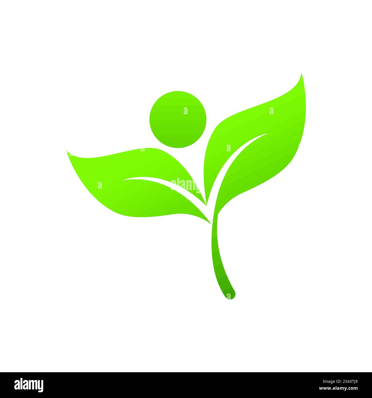Green leaf illustration nature logo design Stock Vector Image & Art - Alamy