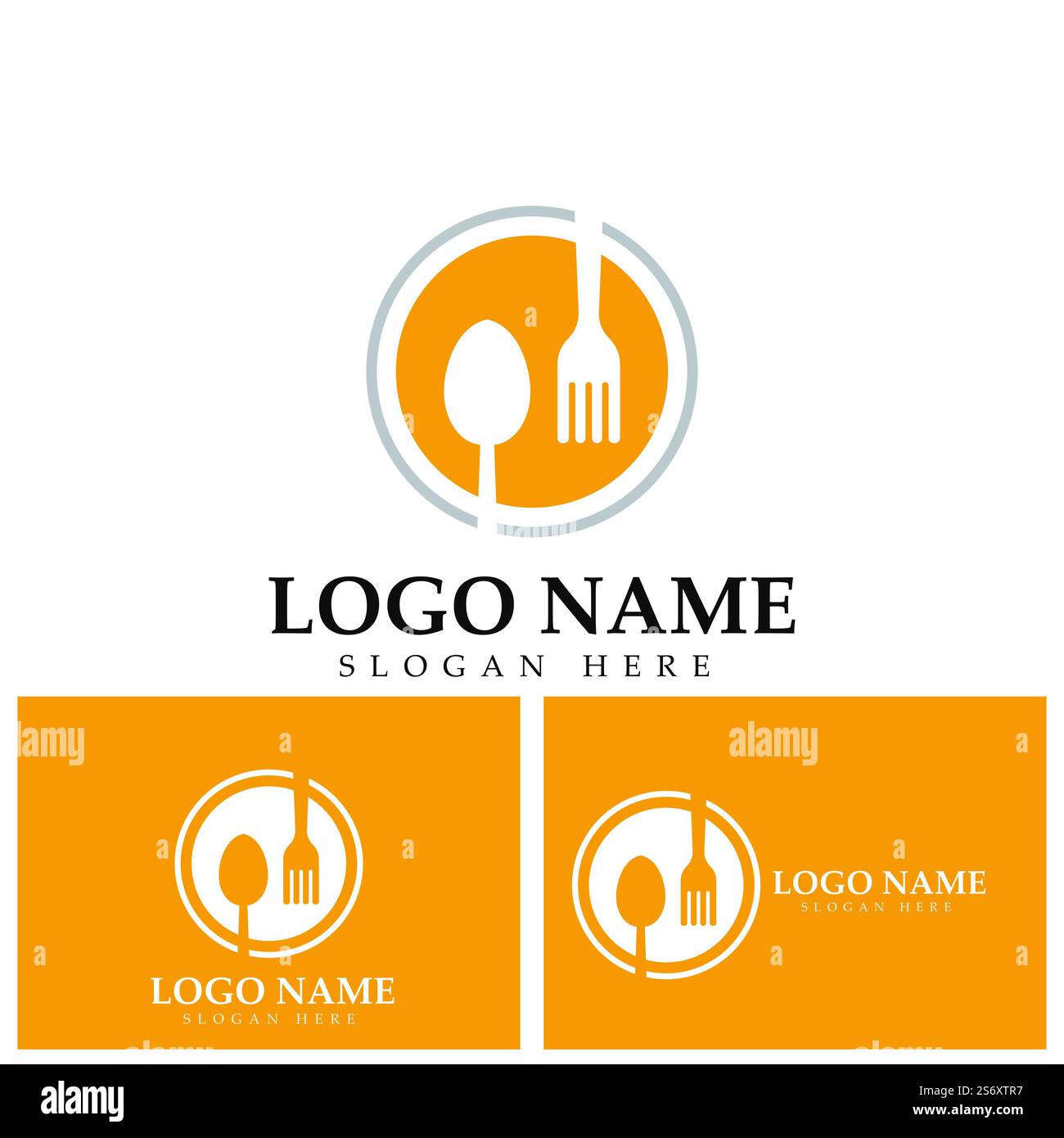 Food spoon and fork vector logo. Cooking logo. Restaurant logo template ...