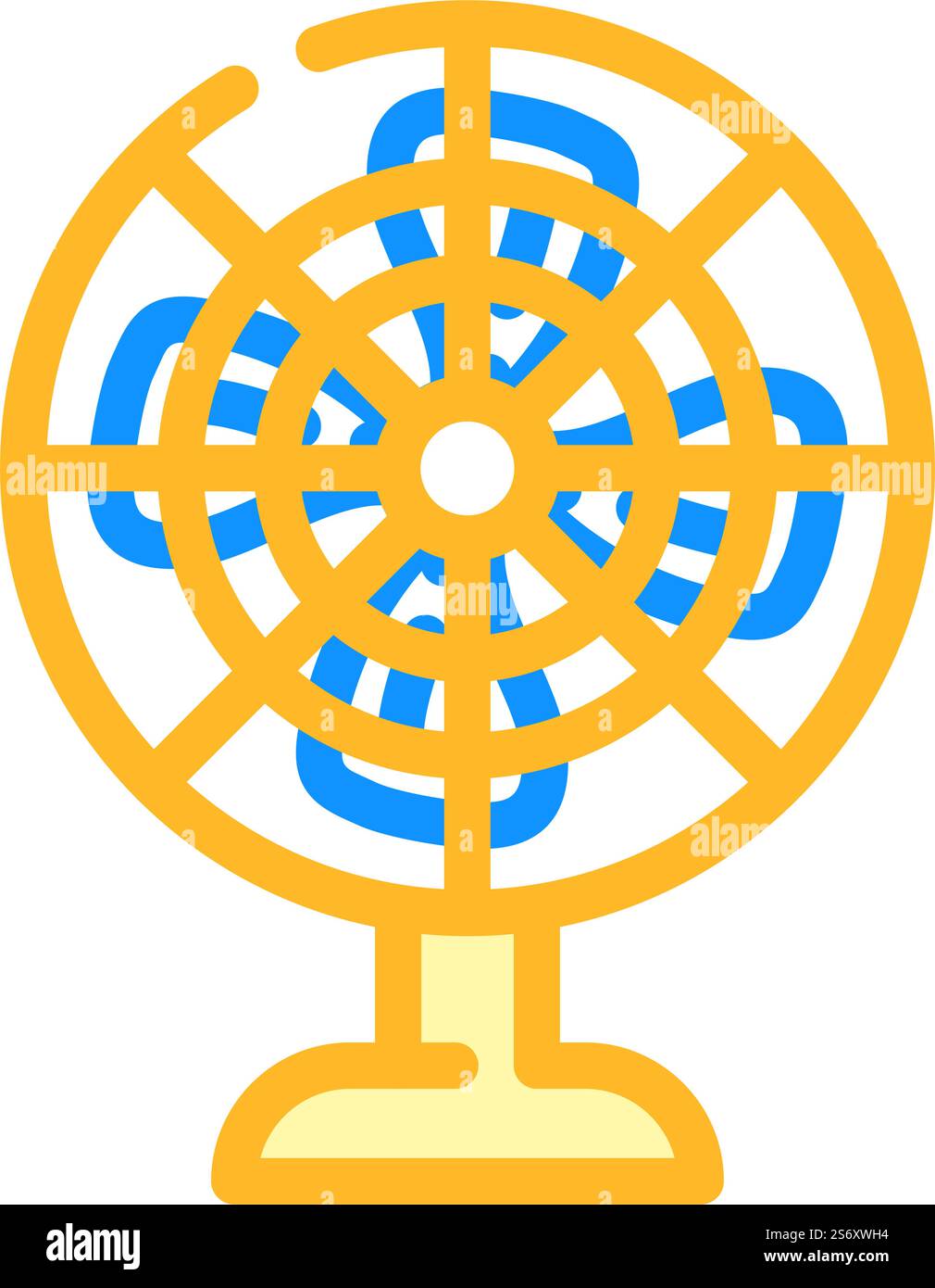 table fan color icon vector. table fan sign. isolated symbol ...