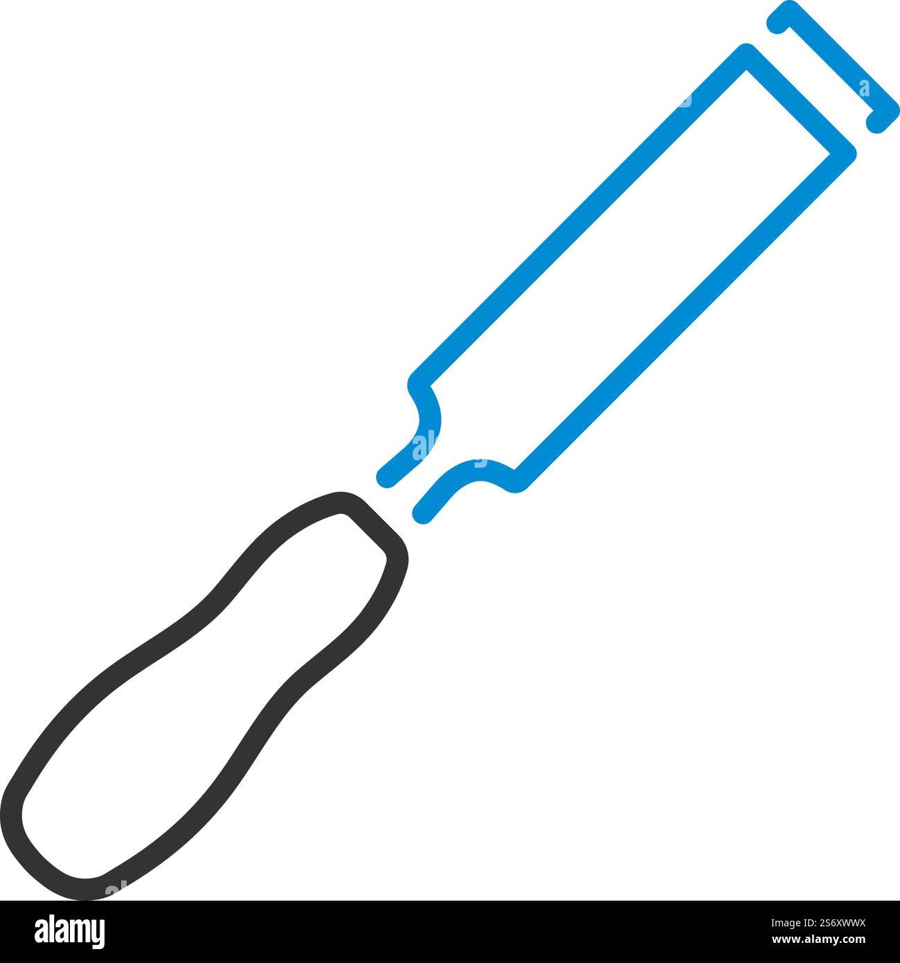 Icon Of Chisel. Bold outline design with editable stroke width. Vector ...