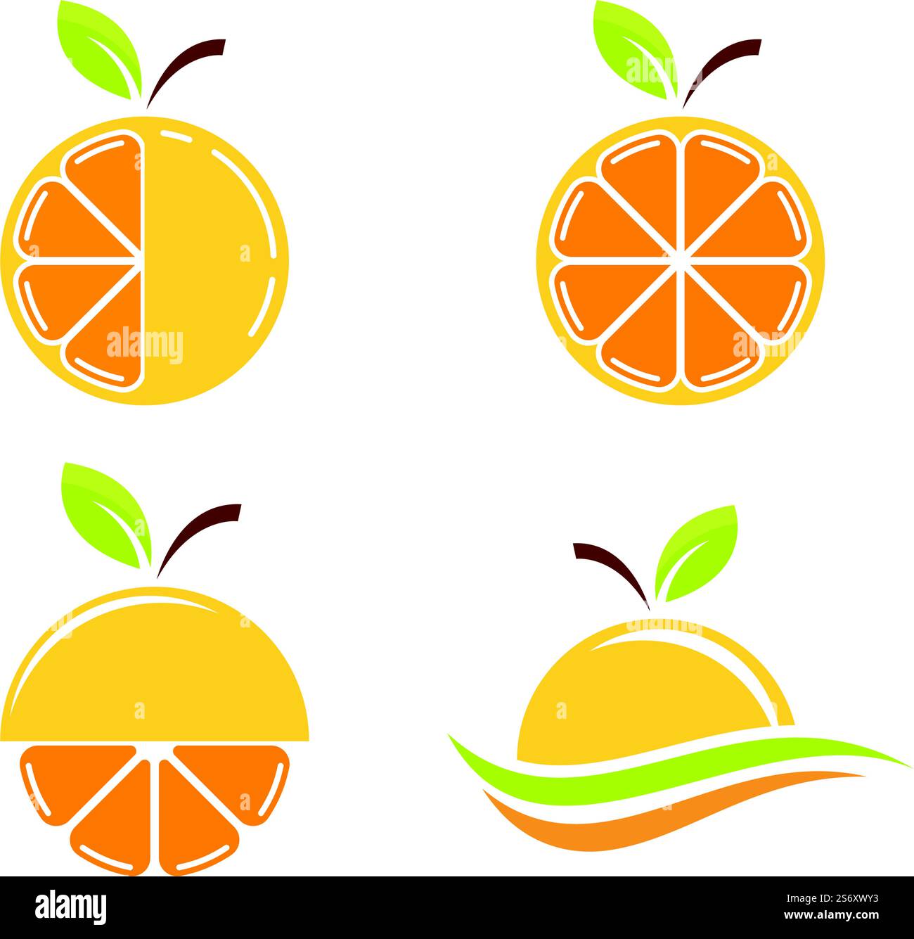 Orange fruit logo Vector illustration template Stock Vector Image & Art ...
