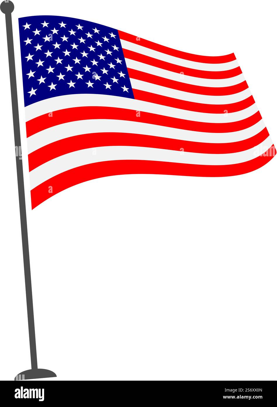 American flag illustration vector flat design eps 10 Stock Vector Image ...