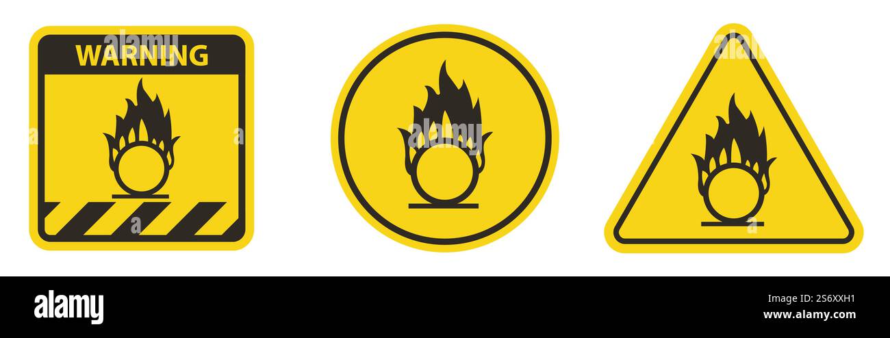 Beware Oxidizing Substance Symbol Isolate On White Background,Vector Illustration EPS.10 Stock Vector