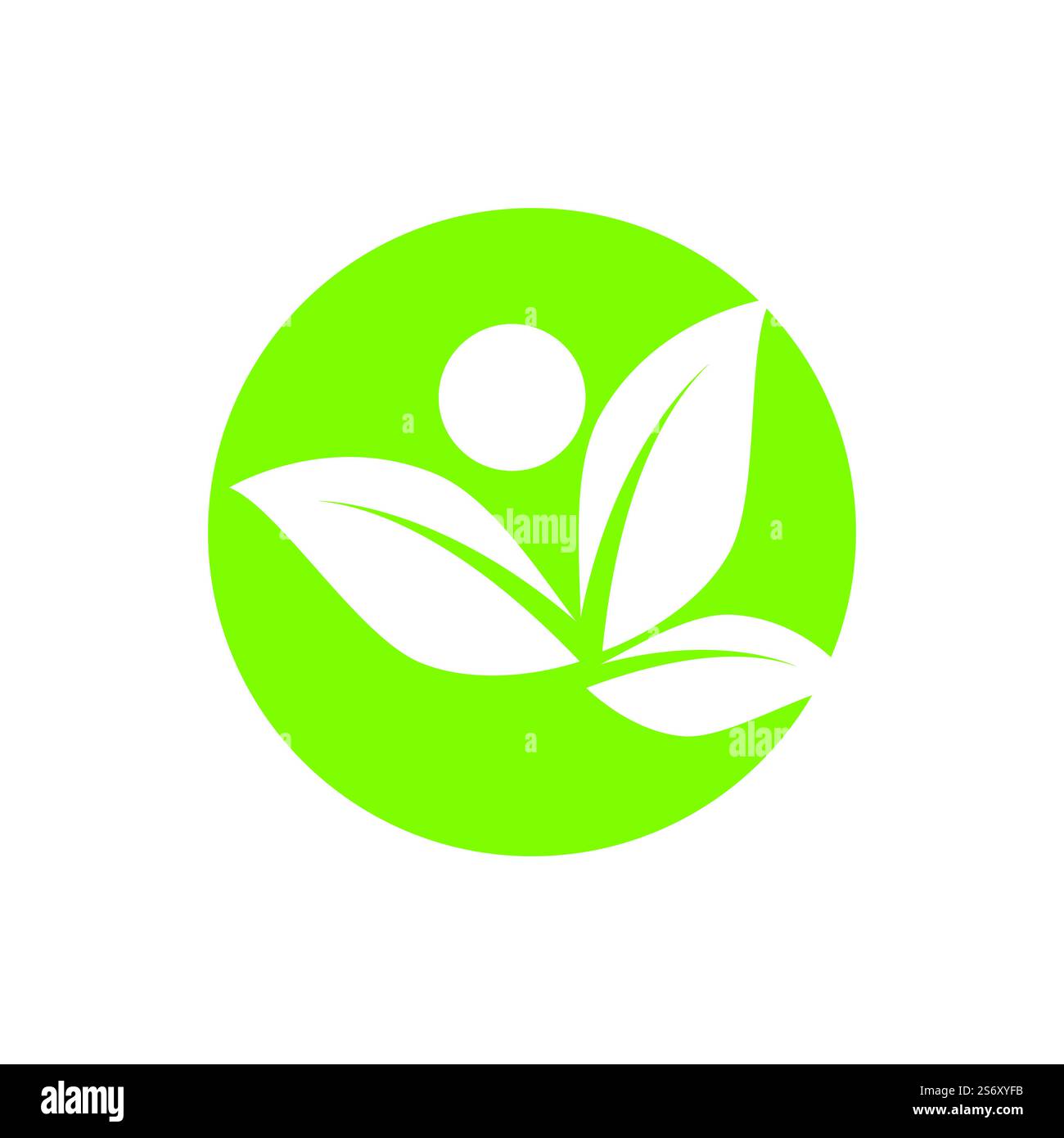 Green leaf illustration nature logo design Stock Vector Image & Art - Alamy