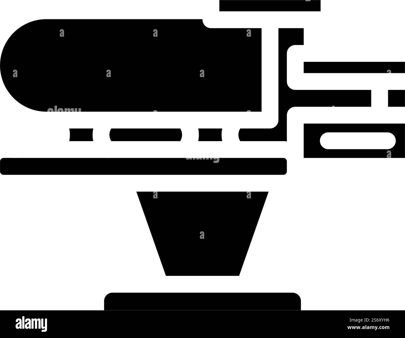 steam generator heated table glyph icon vector. steam generator heated ...