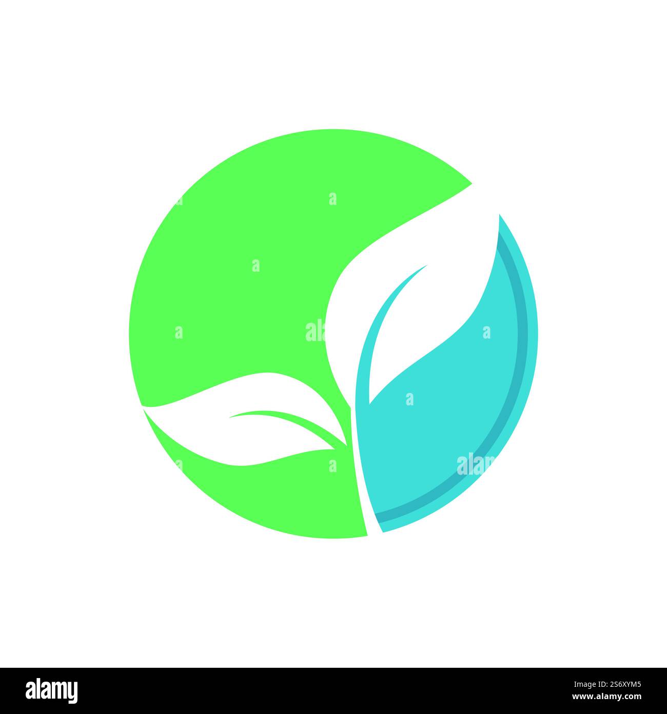 Green leaf illustration nature logo design Stock Vector Image & Art - Alamy