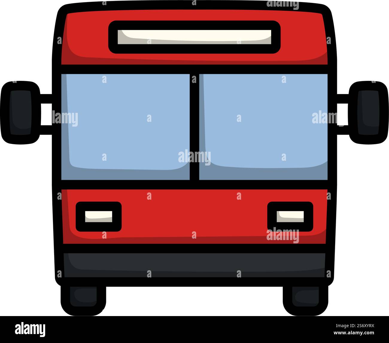 City Bus Icon. Editable Bold Outline With Color Fill Design. Vector ...