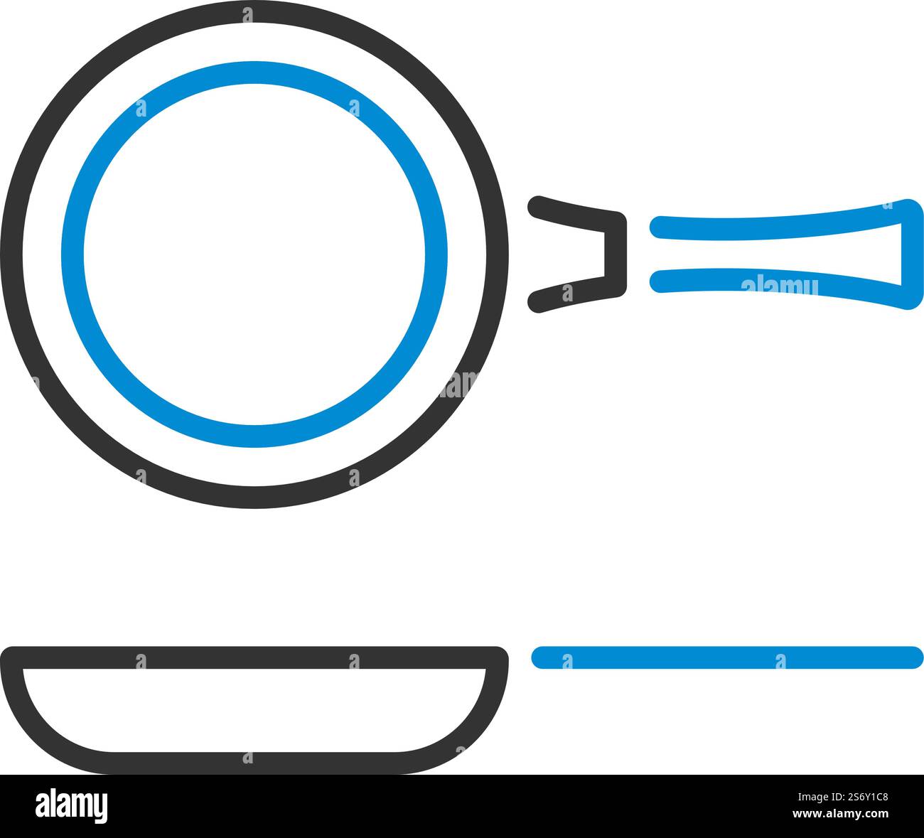 Kitchen Pan Icon. Editable Bold Outline With Color Fill Design. Vector ...