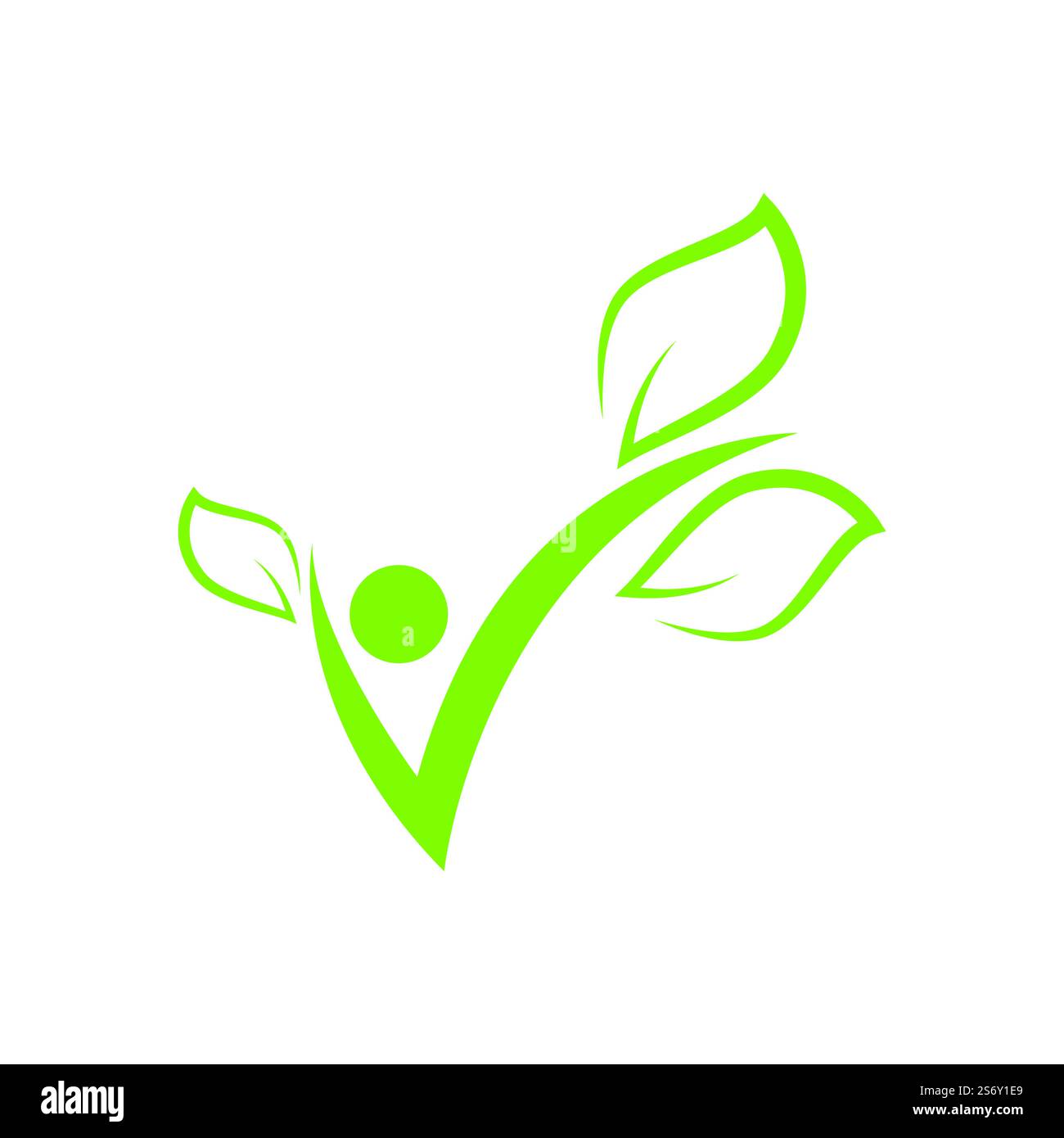 Green leaf illustration nature logo design Stock Vector Image & Art - Alamy