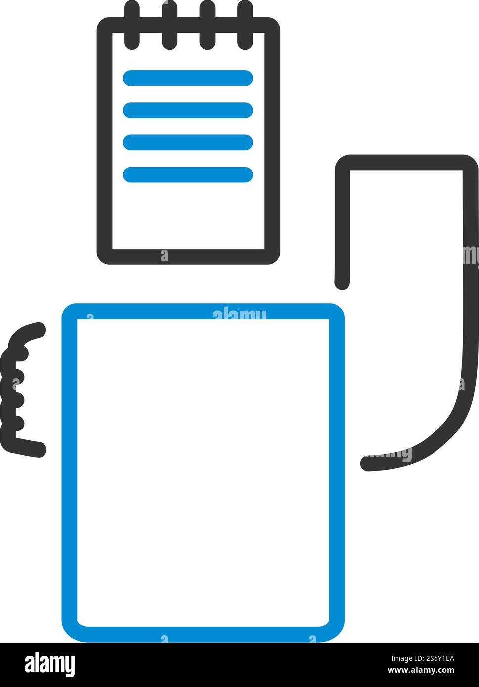 Waiter Take Oder Icon. Editable Bold Outline With Color Fill Design. Vector Illustration. Stock Vector