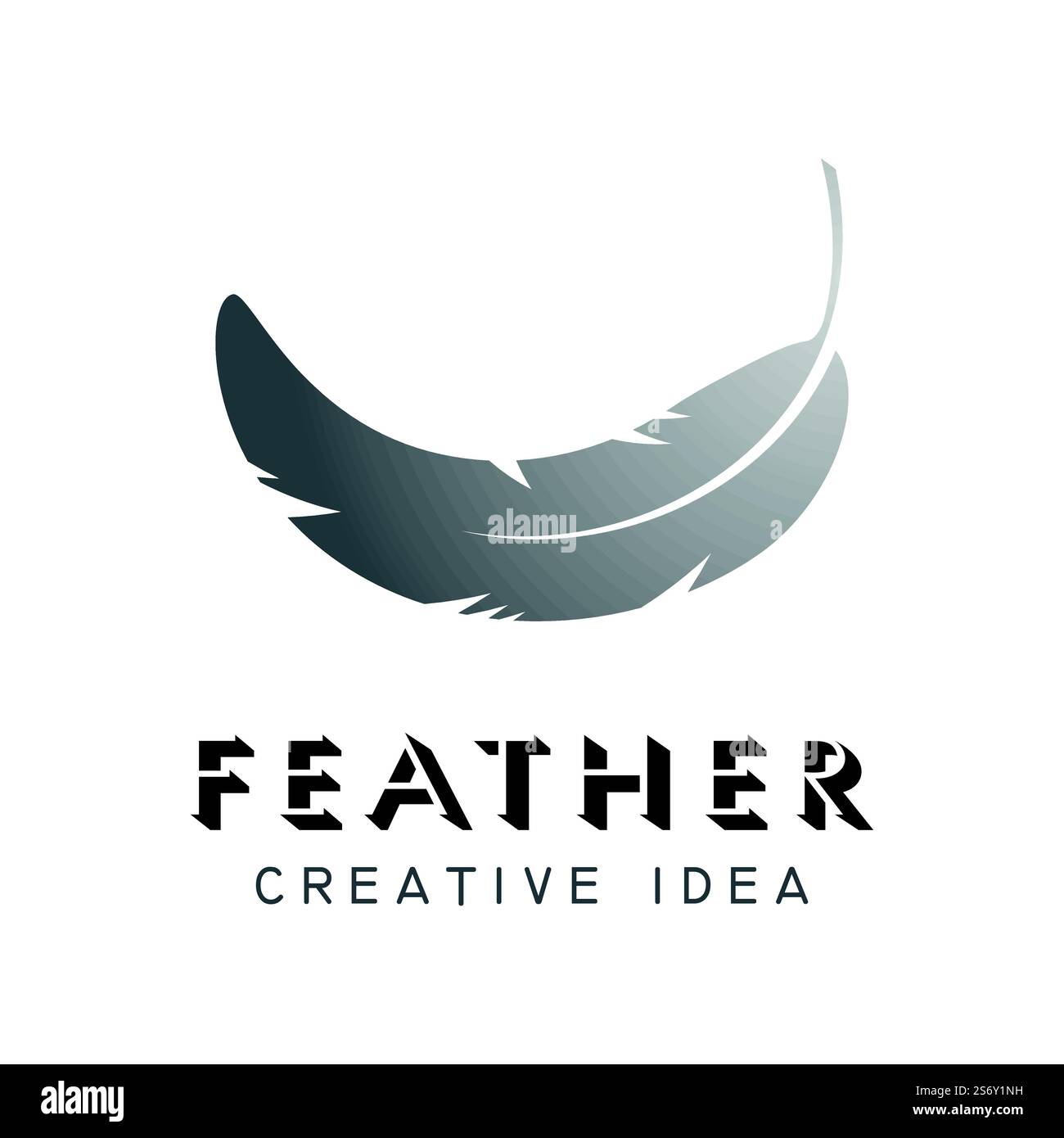 Feather Logo Vector Template Symbol Design Stock Vector Image & Art - Alamy