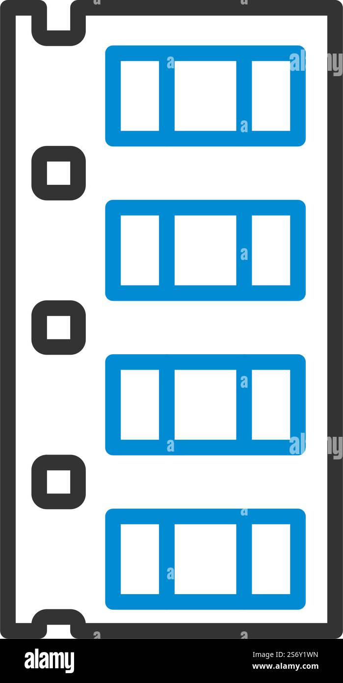 Diode Smd Component Tape Icon. Editable Bold Outline With Color Fill ...