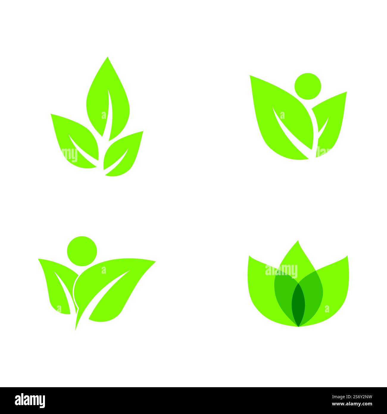 Green leaf illustration nature logo design Stock Vector Image & Art - Alamy