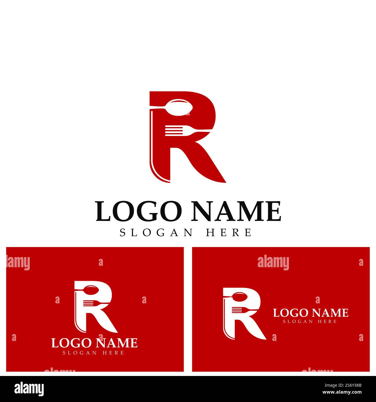 Food spoon and fork vector logo. Cooking logo. Restaurant logo template ...