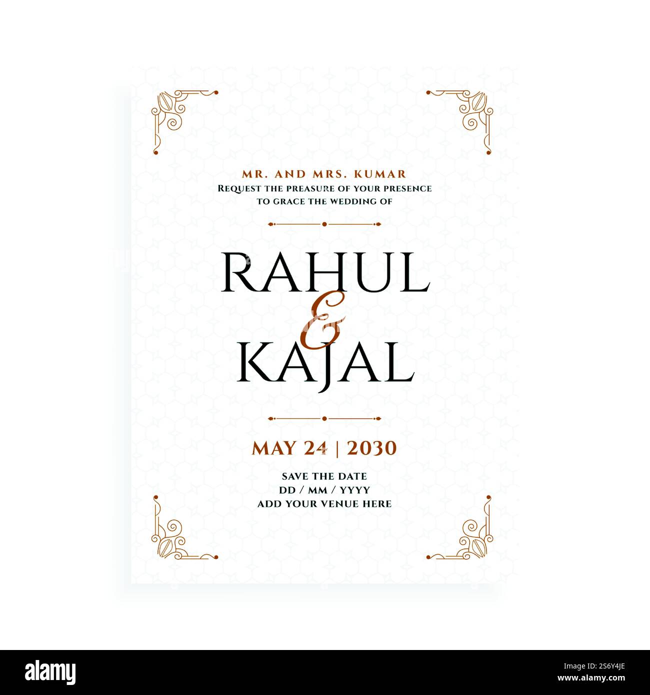 wedding card design in moden indian style Stock Vector Image & Art - Alamy