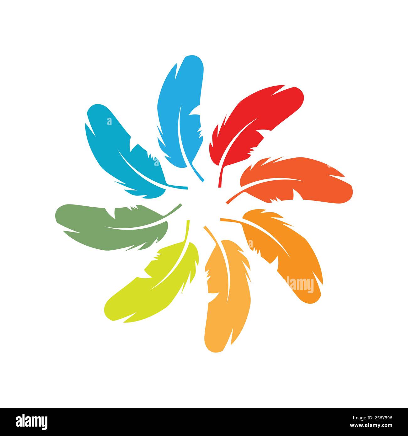 Feather Logo Vector Template Symbol Design Stock Vector Image & Art - Alamy