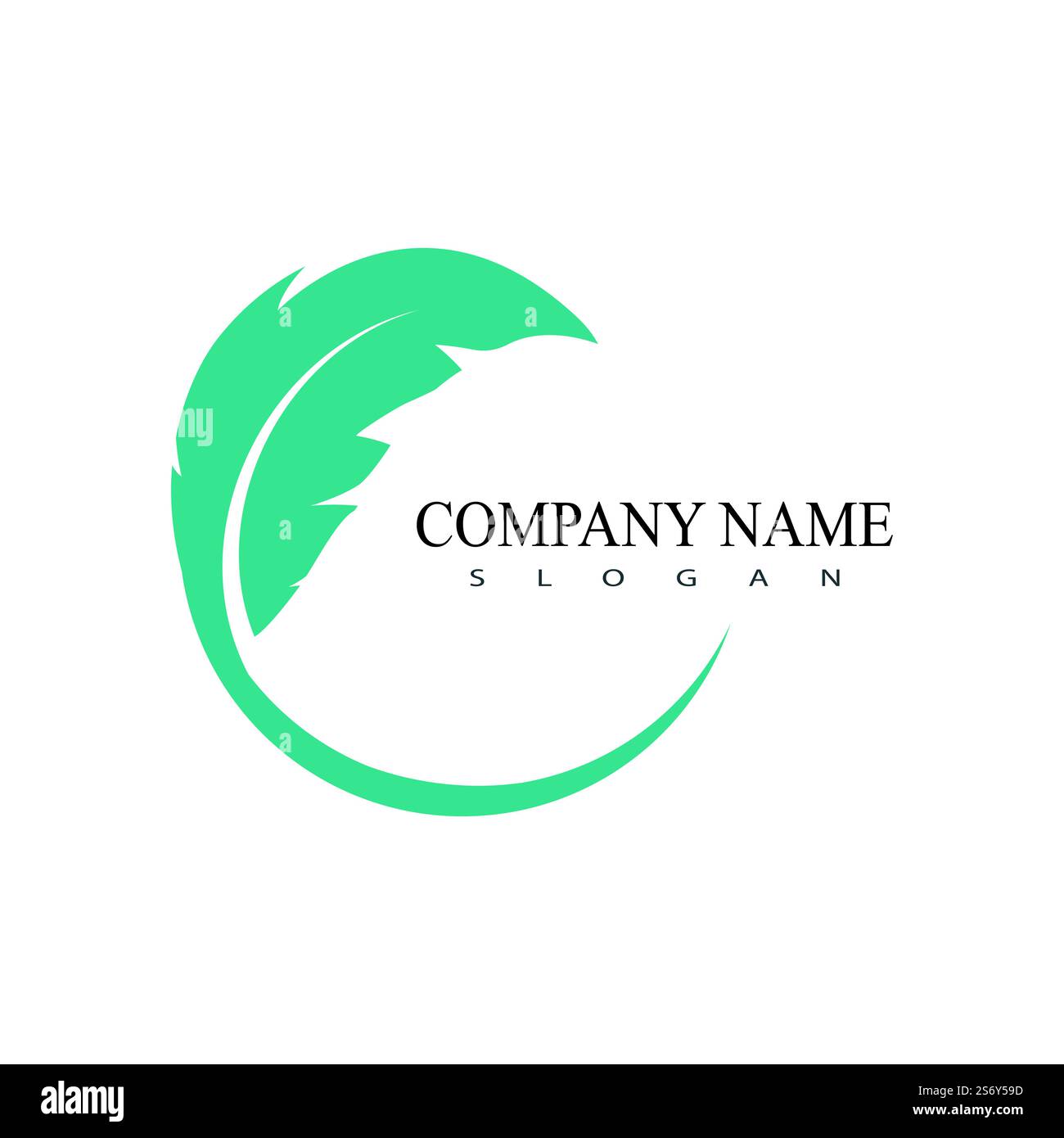 Feather Logo Vector Template Symbol Design Stock Vector Image & Art - Alamy