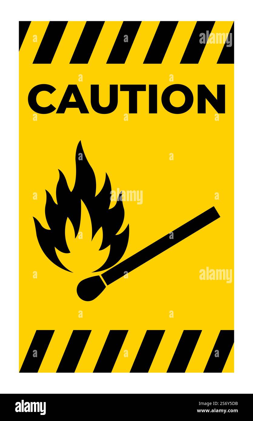 No Fire, No Matches or Open Flame Sign Stock Vector